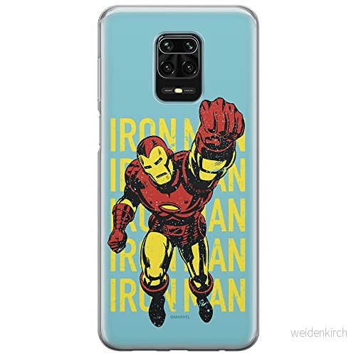 ERT GROUP mobiltelefonfodral för Xiaomi REDMI NOTE 9 PRO/ 9S originalt och officiellt licensierat Marvel mönster Iron Man 009 anpassad till formen på mobiltelefonen, fodral tillverkad av TPU plast 5903040313541