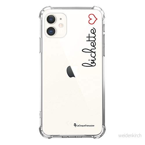 Det franska fodralet kompatibel med iPhone 11 silikonhörn stötsäkert starkt fullständigt skydd resistent transparent bichett mönster trendig skrift 3666087992484