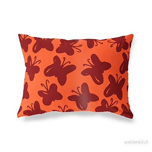 BonaMaison dekorativt kuddöverdrag, orange Bordeux prydnadskuddöverdrag, heminredning örngott för vardagsrum, soffa, sovrum, storlek: 45 x 60 cm Designad och tillverkad i Turkiet 4546680311389