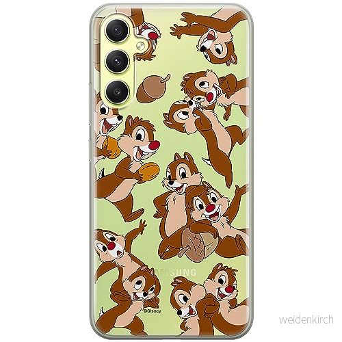 ERT GROUP mobiltelefonfodral för Samsung A34 5G originalt och officiellt licensierat Disney mönster Chip & Dale 004 optimalt anpassad till formen på mobiltelefonen, gedeeltelijk transparant 5905795020842