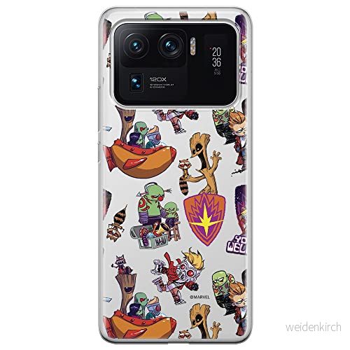 ERT GROUP mobiltelefonfodral för Xiaomi MI 11 ULTRA originalt och officiellt licensierat Marvel mönster Guardians of the Galaxy 007 anpassad till formen på mobiltelefonen, gedeeltelijk transparant 5903932710335