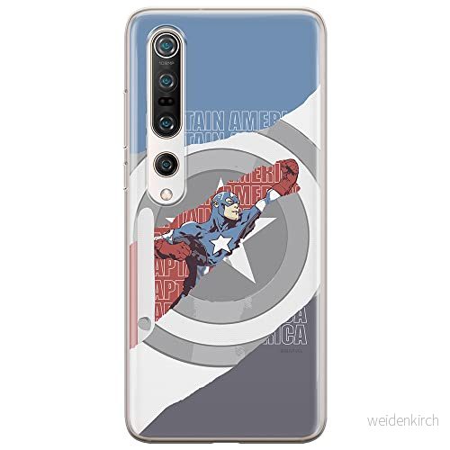 ERT GROUP mobiltelefonfodral för Xiaomi MI 10 / PRO originalt och officiellt licensierat Marvel mönster Captain America 013 anpassad till formen på mobiltelefonen, fodral tillverkad av TPU plast 5903537177625