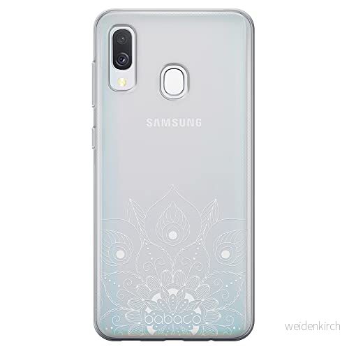 ERT GROUP mobiltelefonfodral för Samsung A40 originalt och officiellt licensierat Babaco mönster Mandalas 008 Vit optimalt anpassad till formen på mobiltelefonen, gedeeltelijk transparant 5904805853531