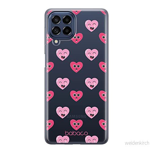 ERT GROUP mobiltelefonfodral för Samsung M33 5G originalt och officiellt licensierat Babaco mönster Hearts 006 optimalt anpassad till formen på mobiltelefonen, gedeeltelijk transparant 5905511352509