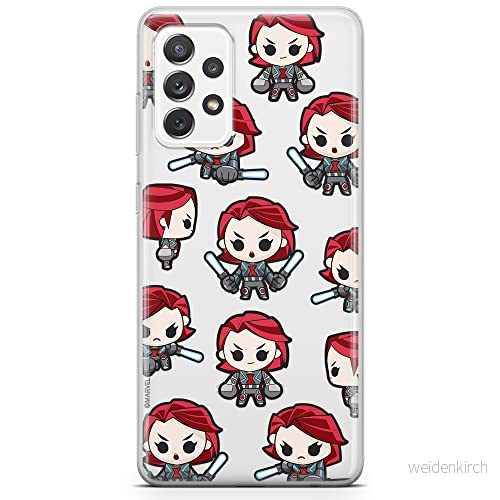 ERT GROUP mobiltelefonfodral för Samsung A73 5G originalt och officiellt licensierat Marvel mönster Black Widow 013 optimalt anpassad till formen på mobiltelefonen, gedeeltelijk transparant 5904805519666