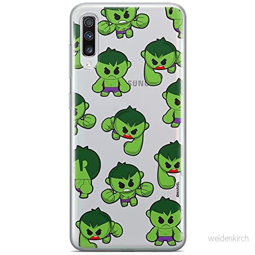 ERT GROUP mobiltelefonfodral för Samsung A70 originalt och officiellt licensierat Marvel mönster Hulk 006 optimalt anpassad till formen på mobiltelefonen, gedeeltelijk transparant 5904805238178