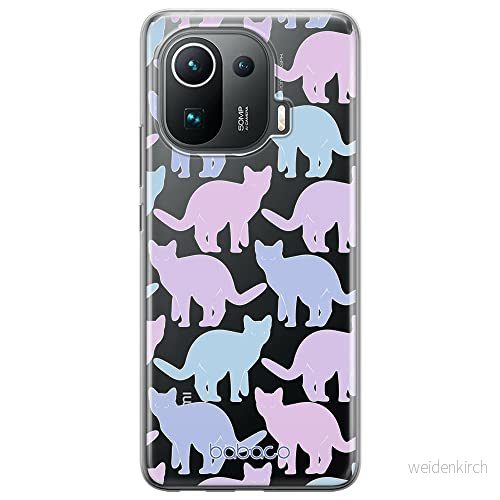 ERT GROUP mobiltelefonfodral för Xiaomi MI 11 PRO originalt och officiellt licensierat Babaco mönster Cats 011 optimalt anpassad till formen på mobiltelefonen, gedeeltelijk transparant 5905131071095