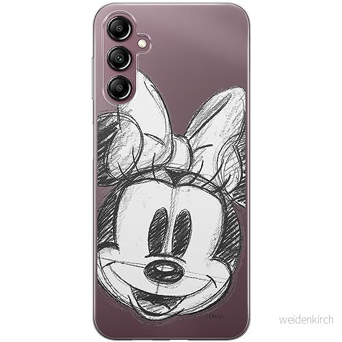 ERT GROUP mobiltelefonfodral för Samsung A14 4G/5G originalt och officiellt licensierat Disney mönster Minnie 012 optimalt anpassad till formen på mobiltelefonen, gedeeltelijk transparant 5905511818401