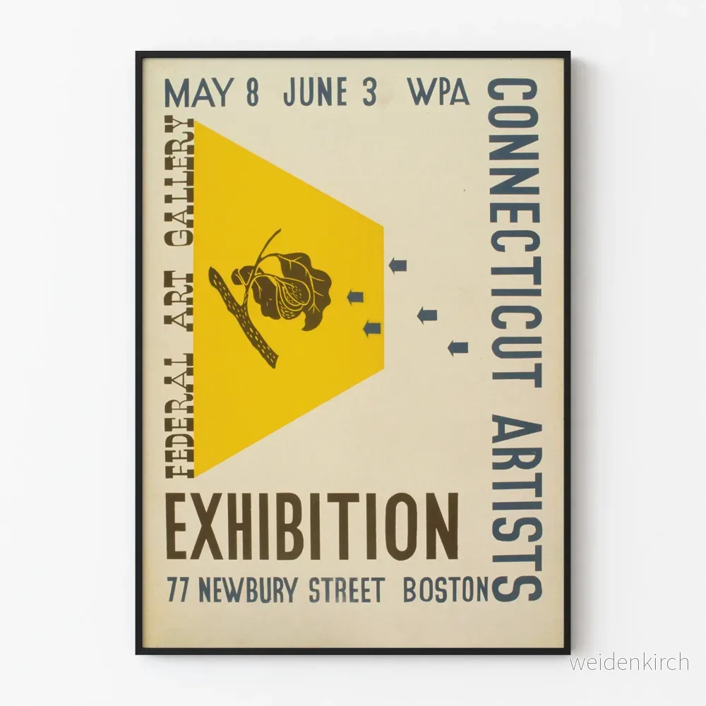 Utställningsaffisch för WPA Connecticut – Vintage väggdekoration Utställningsaffisch för WPA Connecticut – Vintage väggdekoration