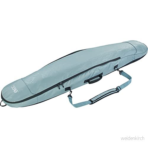 EVOC BOARD BAG Transportväska för snowboards, snowboardväska (stoppning i ändarna av väskan, avtagbar axelrem, väska transport, brädor upp till 165 cm), stålgrå 4250450726364