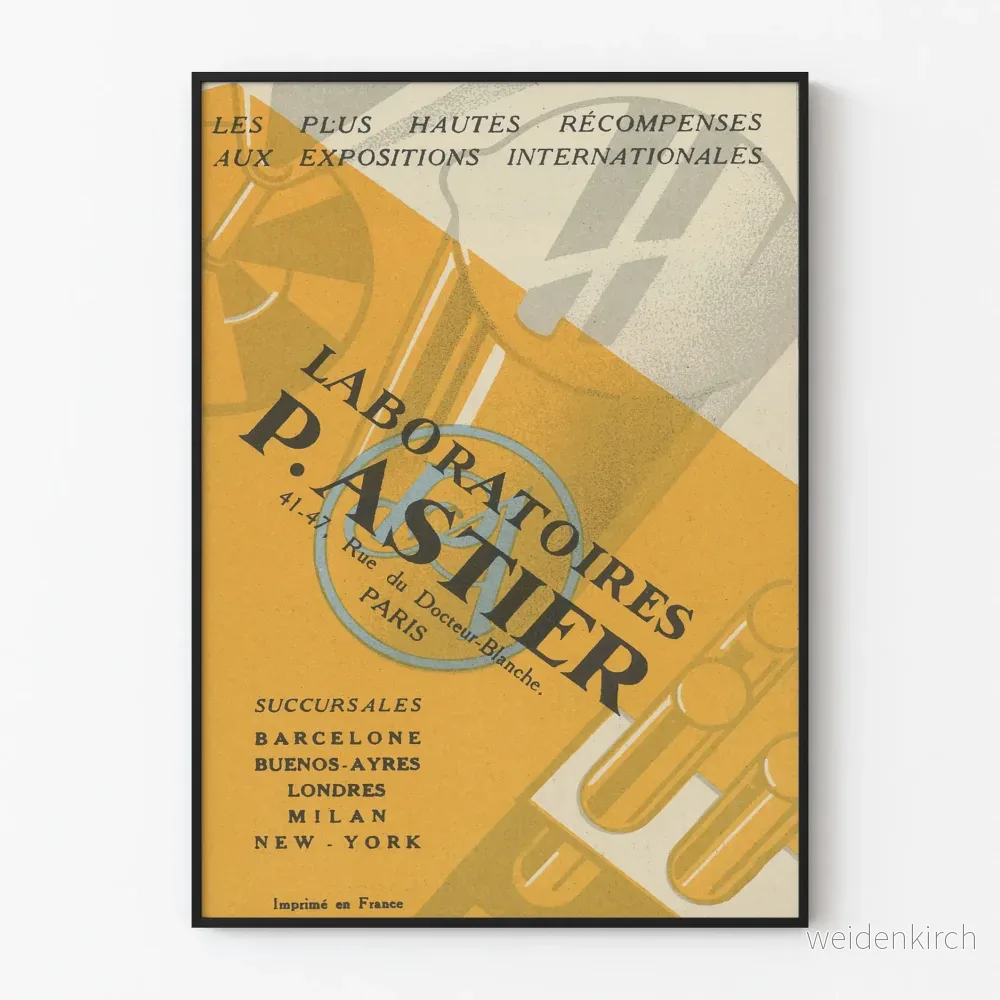 Vintageposter från Laboratoires P. Astier för väggdekoration i retrostil