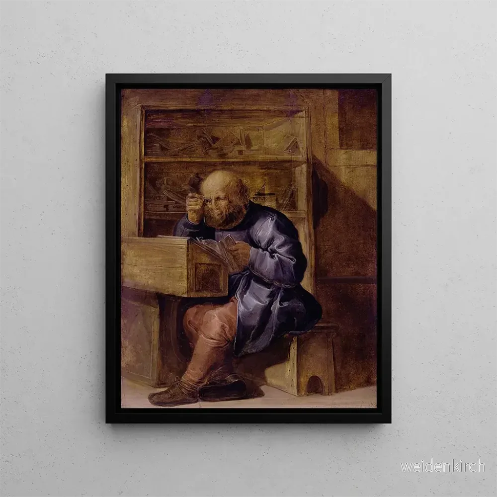 Målning Le correcteur Cornelis Kiel vid arbete – Adriaen van de Venne | Konsttryck Målning Le correcteur Cornelis Kiel vid arbete – Adriaen van de Venne | Konsttryck
