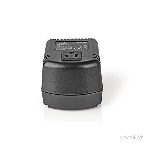 NEDIS omvandlare 230VAC 110VAC 100W Jordat amerikanskt uttag Svart 5412810300747