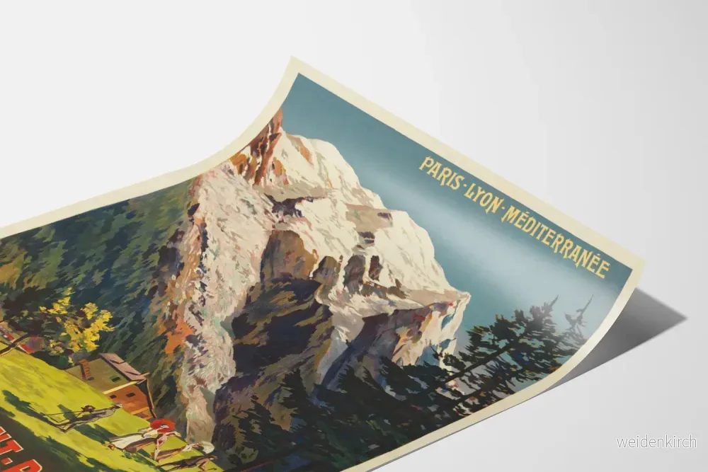 Vintageposter Le Mont-Blanc-tåget Paris-Lyon-Méditerranée - Bild 3