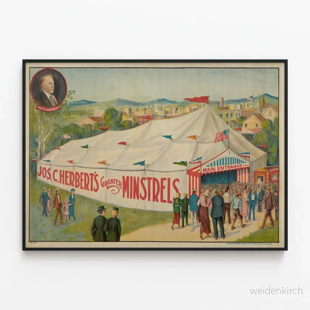 Vintageposter Jos. C. Herberts Större Minstrels