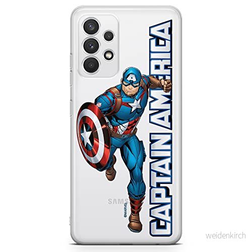 ERT GROUP mobiltelefonfodral för Samsung A32 4G LTE originalt och officiellt licensierat Marvel mönster Captain America 030 optimalt anpassad till formen på mobiltelefonen, gedeeltelijk transparant 5904805321627