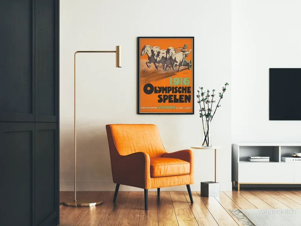 Vintageposter för Olympiska spelen 1916 Amsterdam - Sportig väggdekoration - Bild 2