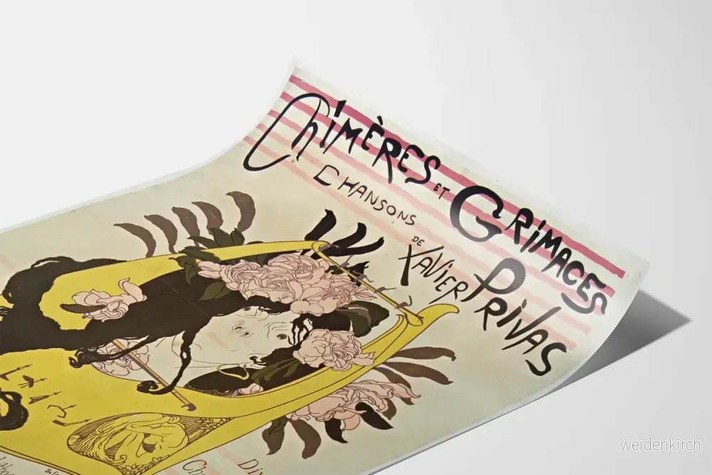 Art Nouveau-Poster Chimärer och Grimasser - Vintage Väggdekoration - Bild 3