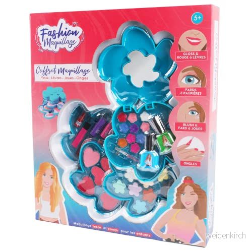 FASHION MAQUILLAGE Stor skönhet blomma set smink 258003 flerfärgad plast spel för barn naglar känslig hud testad av ett franskt laboratorium från 5 år 3301042580039