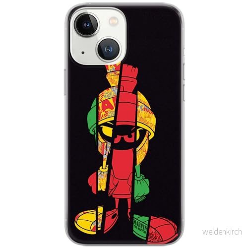 ERT GROUP mobiltelefonfodral för Iphone 13 originalt och officiellt licensierat Looney Tunes mönster Marvin 003 Vit optimalt anpassad till formen på mobiltelefonen, fodral tillverkad av TPU plast 5903932837476