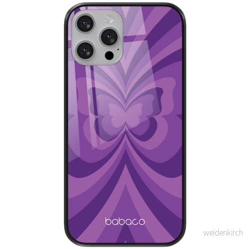 ERT GROUP mobiltelefonfodral för Apple Iphone 12/12 PRO originalt och officiellt licensierat Babaco mönster Butterflies 001 tillverkad av härdat glas, anpassat till mobilens form, skyddsfodral 5904805723612