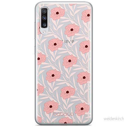 ERT GROUP mobiltelefonfodral för Samsung A70 originalt och officiellt licensierat Babaco mönster Flowers 017 optimalt anpassad till formen på mobiltelefonen, gedeeltelijk transparant 5903932628692