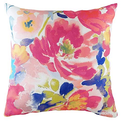 Evans Lichfield akvarell blommig polyester fylld kudde, multi, 43 x cm 5025532001726