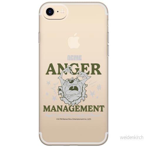 ERT GROUP mobiltelefonfodral för Iphone 7/8/ SE 2/ 3 originalt och officiellt licensierat Looney Tunes mönster Tasmanian 006 anpassad till formen på mobiltelefonen, gedeeltelijk transparant 5905795135522