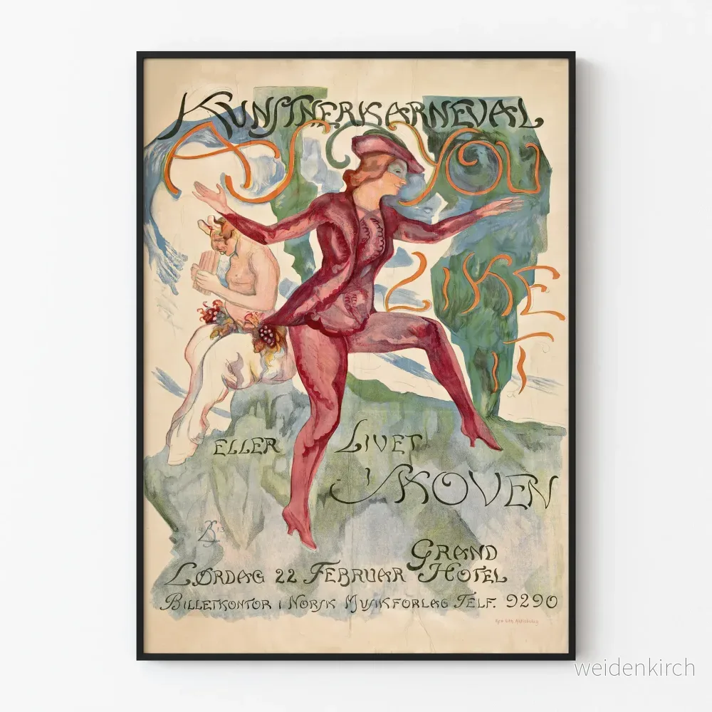 Poster konstnär karneval - Vintage väggdekoration teater och karneval