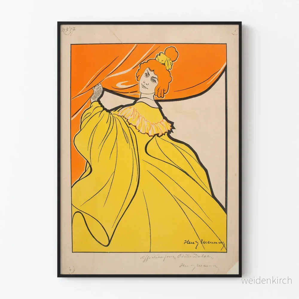 Vintageposter 'Affichette för Odette Dulac' i Art Nouveau-stil