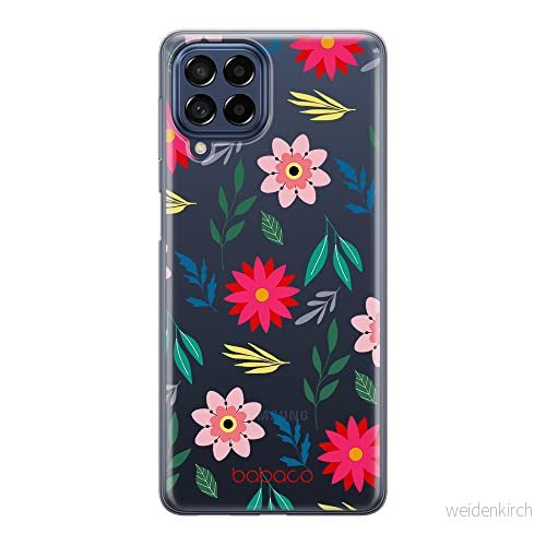 ERT GROUP mobiltelefonfodral för Samsung M53 5G originalt och officiellt licensierat Babaco mönster Flowers 010 optimalt anpassad till formen på mobiltelefonen, gedeeltelijk transparant 5905511385811