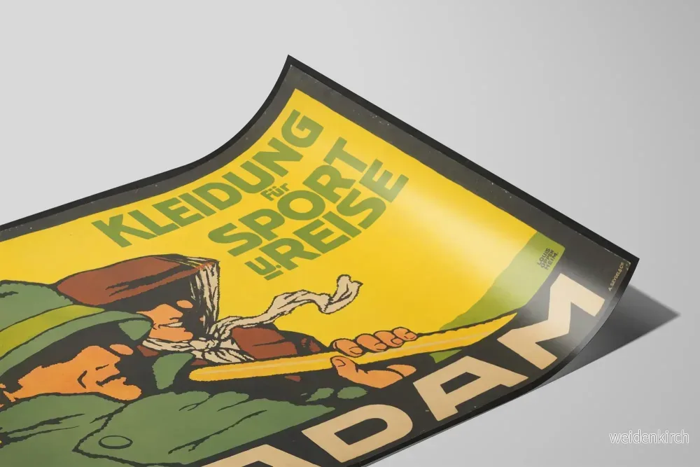 Vintageposter för sport- och resekläder S. Adam - Bild 2