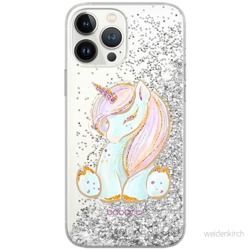 ERT GROUP mobiltelefonfodral för Apple Iphone XS Max originalt och officiellt licensierat Babaco mönster Unicorn 002 Vit optimalt anpassad till formen på mobiltelefonen, med glitter overflow effekt 5903040493816