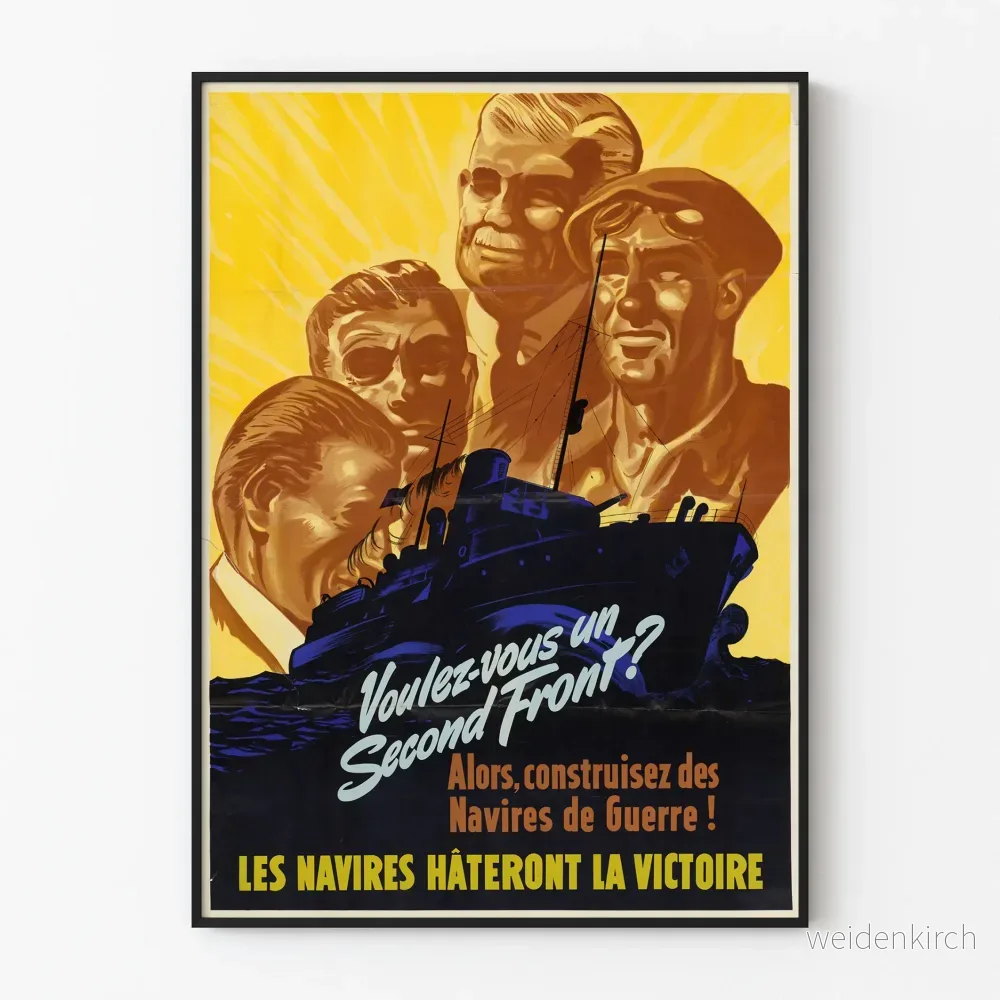 Militär väggposter - Bygg krigsfartyg