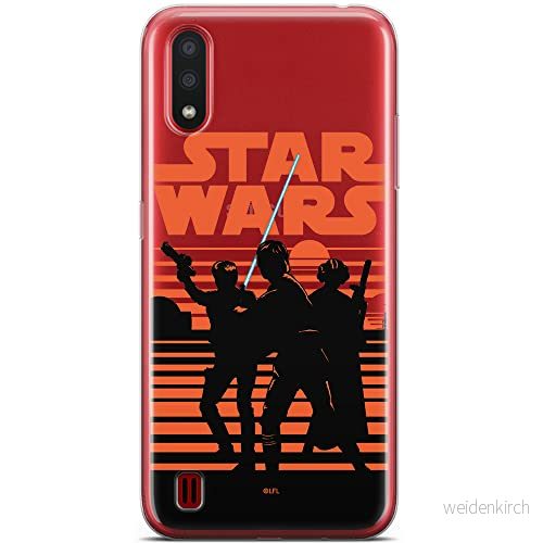 ERT GROUP mobiltelefonfodral för Samsung A01 originalt och officiellt licensierat Star Wars mönster 026 optimalt anpassad till formen på mobiltelefonen, gedeeltelijk transparant 5904805428920