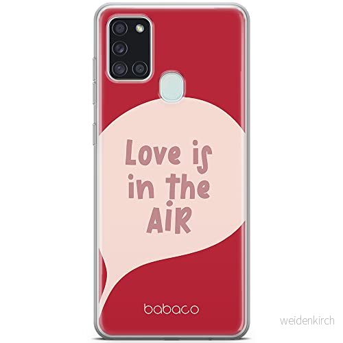 ERT GROUP mobiltelefonfodral för Samsung A21s originalt och officiellt licensierat Babaco mönster Love is in the air 001 optimalt anpassad till formen på mobiltelefonen, fodral tillverkad av TPU plast 5904805032172