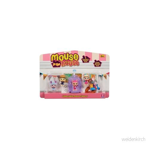 BANDAI Millie and Friends Mouse in The House CO07707, 5 pack, leksaksfigurer, samlarleksaker, fantasifullt spel, för 37 år gamla barn 8414614077075