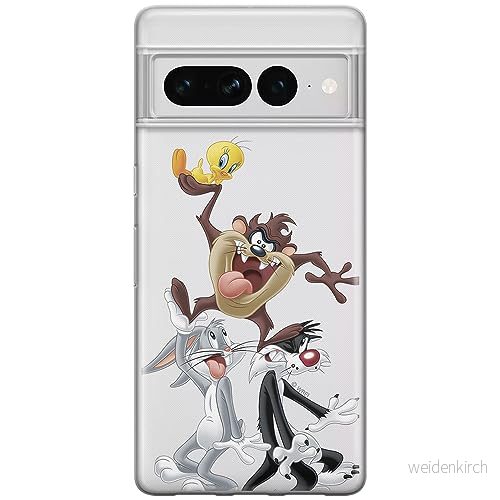 ERT GROUP mobiltelefonfodral för Google PIXEL 7 PRO originalt och officiellt licensierat Looney Tunes mönster 001 optimalt anpassad till formen på mobiltelefonen, gedeeltelijk transparant 5905795182434
