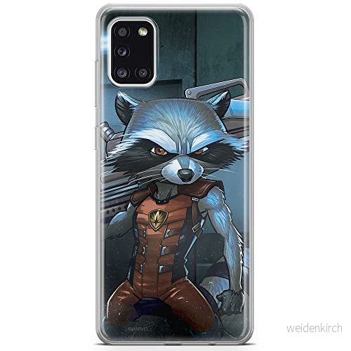 ERT GROUP mobiltelefonfodral för Samsung A31 originalt och officiellt licensierat Marvel mönster Rocket 001 optimalt anpassad till formen på mobiltelefonen, fodral tillverkad av TPU plast 5903040219904