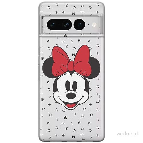 ERT GROUP mobiltelefonfodral för Google PIXEL 7 PRO originalt och officiellt licensierat Disney mönster Minnie 056 optimalt anpassad till formen på mobiltelefonen, gedeeltelijk transparant 5905795163143