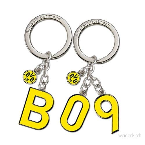 Borussia Dortmund Nyckelring BVB nyckelring: U, gul, en storlek, 17620800/U 4026649163803