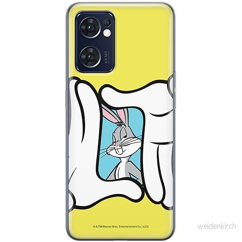 ERT GROUP mobiltelefonfodral för Oppo RENO 7 5G originalt och officiellt licensierat Looney Tunes mönster Bugs 025 optimalt anpassad till formen på mobiltelefonen, fodral tillverkad av TPU plast 5905795092115