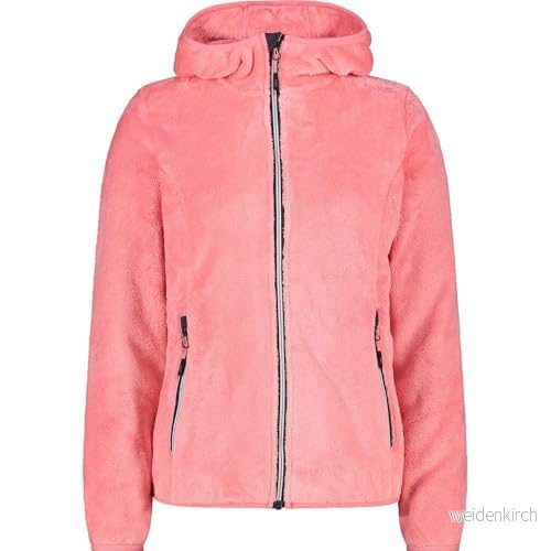CMP Fleece jacka för kvinnor med fast huva, persika, 50 8058949442032