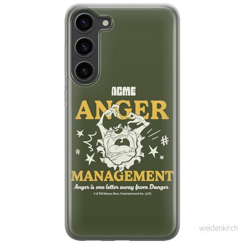ERT GROUP mobiltelefonfodral för Samsung S23 originalt och officiellt licensierat Looney Tunes mönster Tasmanian 006 optimalt anpassad till formen på mobiltelefonen, fodral tillverkad av TPU plast 5905795135355