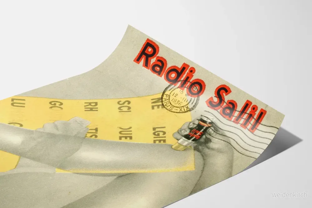 Vintageposter Radio Salil - Retro väggdekoration med mediciner - Bild 3