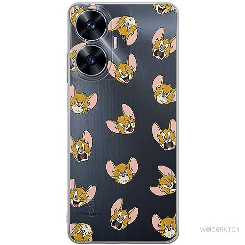 ERT GROUP mobiltelefonfodral för Realme C55 originalt och officiellt licensierat Tom & Jerry mönster 008 optimalt anpassad till formen på mobiltelefonen, gedeeltelijk transparant 5905511867164
