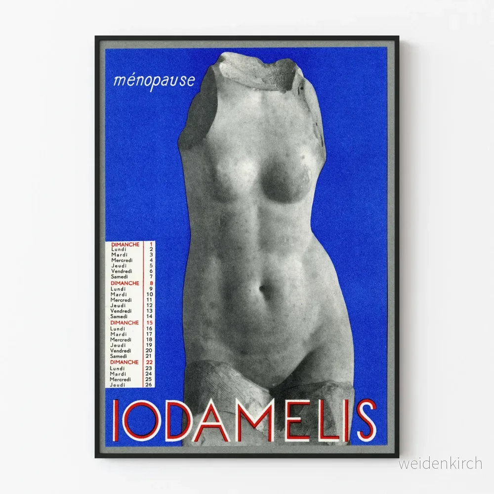 Vintageposter Iodamelis Menopaus Dekorativ Väggkonst Vintageposter Iodamelis Menopaus Dekorativ Väggkonst