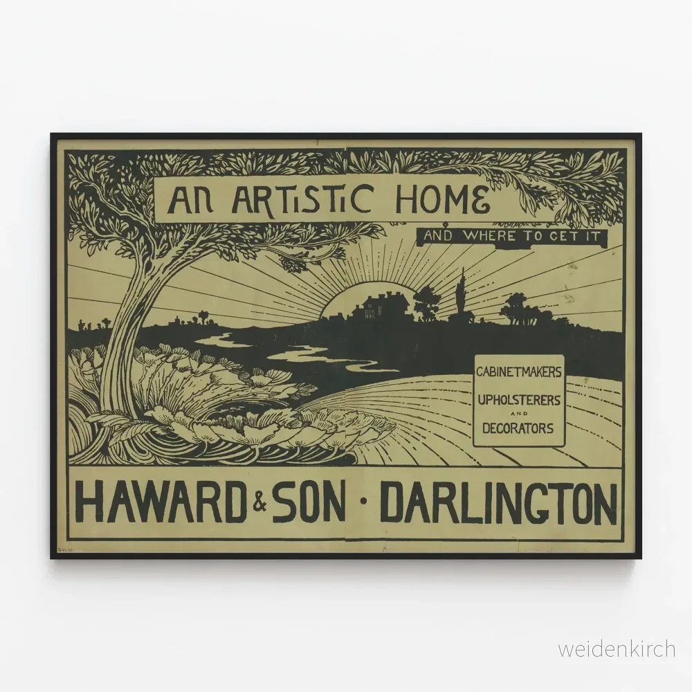 Vintage dekorativ poster An Artistic Home - Howard & Son Darlington