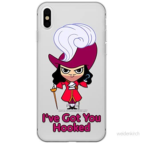 ERT GROUP mobiltelefonfodral för Iphone XS Max originalt och officiellt licensierat Disney mönster James Hook 001 optimalt anpassad till formen på mobiltelefonen, gedeeltelijk transparant 5905131454164
