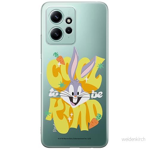 ERT GROUP mobiltelefonfodral för Xiaomi REDMI NOTE 12 4G originalt och officiellt licensierat Looney Tunes mönster Bugs 014 optimalt anpassad till formen på mobiltelefonen, gedeeltelijk transparant 5905795076634